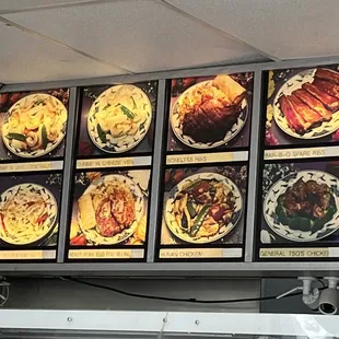 the menus of the restaurant