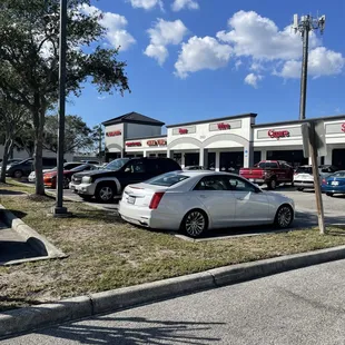 cars parked in a parking lot