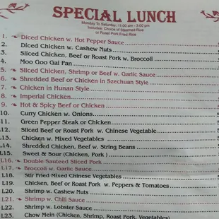Lunch Menu 1