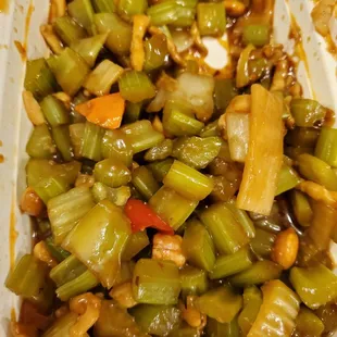 Kung pao celery??? Where's the chicken??