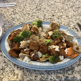Mongolian tofu extra crispy:~)