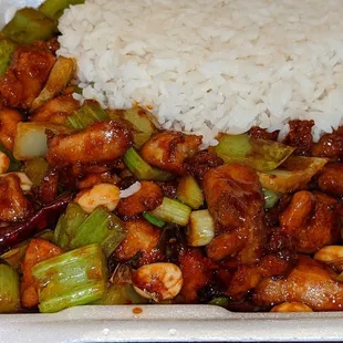 This kung pao chicken was awesome!  asked for less sauce, and it was REALLY good.