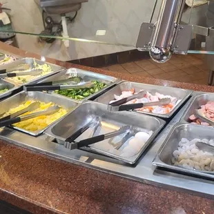 a variety of food items