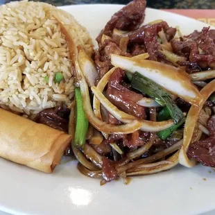 Lunch special (Mongolian beef)