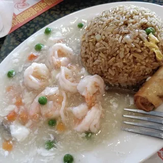 13. Shrimp with Lobster Sauce Lunch Special