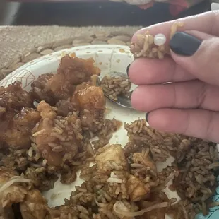 I found a bracelet bead in my food. I was eating and I was about to swallow it. Probably I would end it up at the hospital.