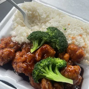 Sesame Chicken no sesame seeds