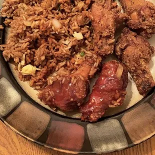 a plate of food on a table