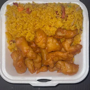 C8 Sweet and Sour Chicken Combo Platter