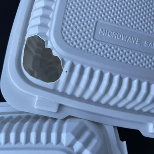 the inside of a microwave safe container