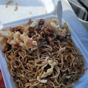 Walnut shrimp and chow mein!