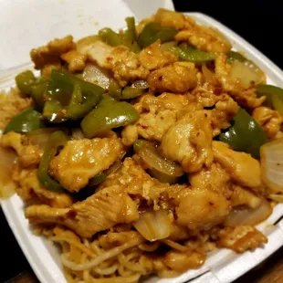 Spicy (not spicy) chicken plate