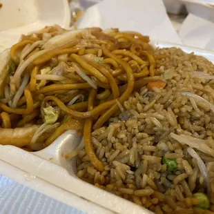 Shrimp Lo Mein &amp; Fried Rice