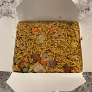 Pork fried rice (large).