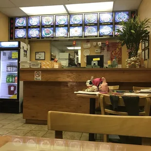 Inside, they have two small tables if you want to sit down and eat!