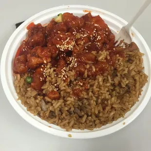 Sesame chicken.