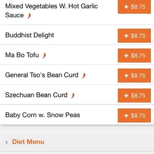 Busted menu for takeout/delivery