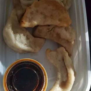 Fried dumplings-a little too thick of skin for me