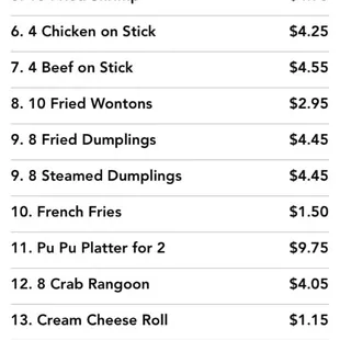 Since they wanted to make a HUGE deal about the cream cheese roll not being on the menu, here is the screen shot of the menu.