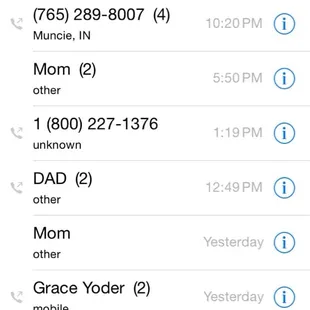 Just so you can see that is definitely the number I called.