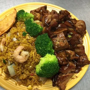 Bourbon teriyaki chicken combo!