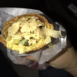 Giant egg roll I couldn't close my hand around.