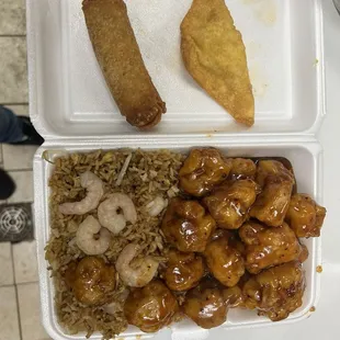 Orange chicken (dinner)