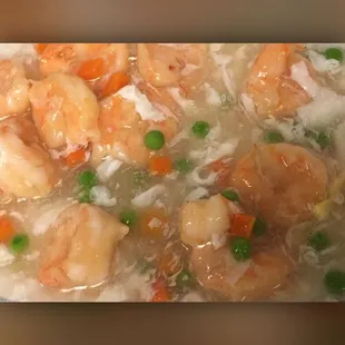 shrimp w.lobster sauce，