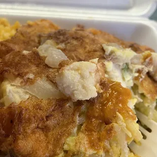 Nice big chunks of white meat in Chicken Egg Foo Young!!!!
