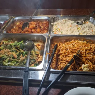 a variety of food items