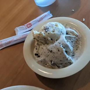 a bowl of ice cream