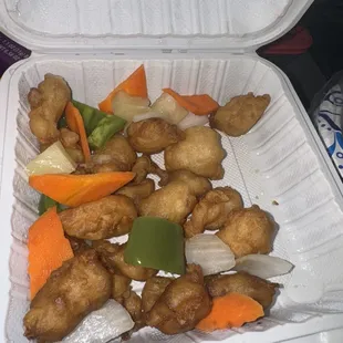 Sweet and Sweet &amp; Sour Chicken Family Dinner