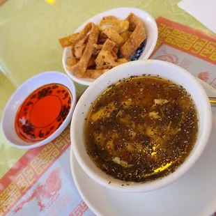 Soup and snack during lunch