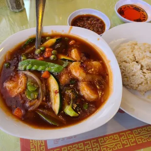 Hot n Spicy skrimp. Lunch.