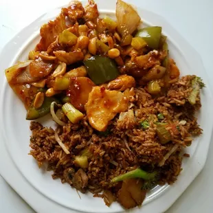 Kung Pao Chicken &amp; Vegetable Fried Rice