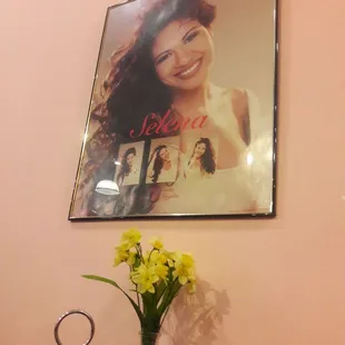 Selena on their wall