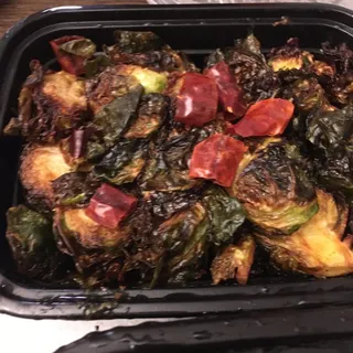 Crispy, Spicy Brussel Sprouts (vg, gf)