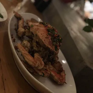 Live Local Dungeness Crab Salt & Pepper OR Spiced Chili JiuNiang Sauce (gf) OR Ginger Scallion