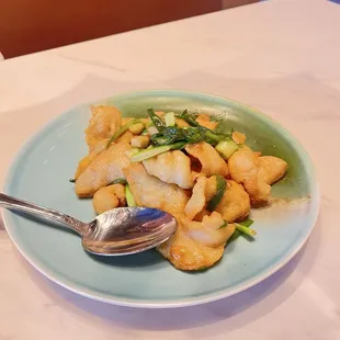 Fish Fillet with Ginger &amp; Scallions