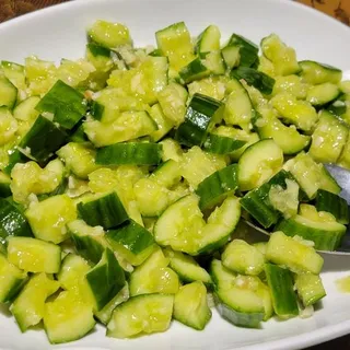 Cucumber Salad with Mashed Garlic