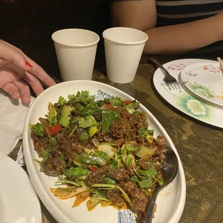 Stir Fried Lamb with Cumin