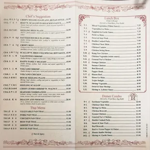 Chinese Menu page 4&amp;5