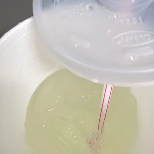 $2.00 medium lemonade with no pulp....