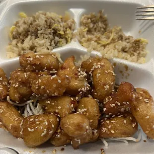 Sesame Chicken with Fried rice