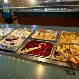 a variety of food items