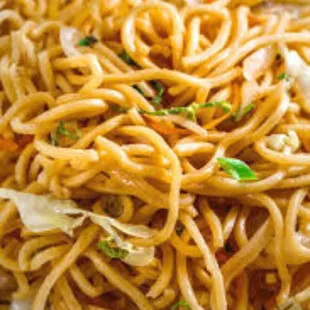 a closeup of a plate of noodles