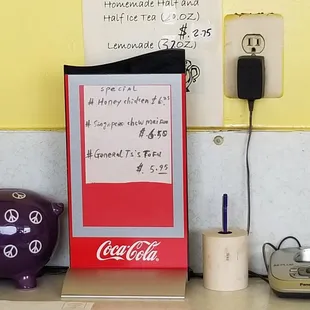 Specials for the day