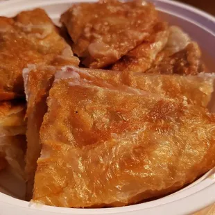 Taro pancake ($6.55). Pretty good and lightly sweet. More like a fried dessert.