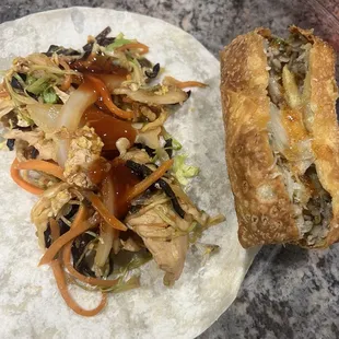 Moo shu and egg roll
