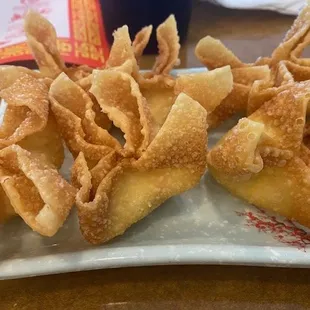 Crab rangoon.  Very good!